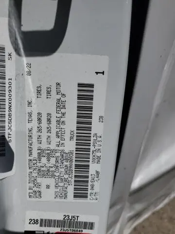 2022 TOYOTA TUNDRA CREWMAX LIMITED  