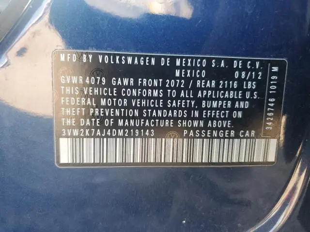 2013 VOLKSWAGEN JETTA BASE  