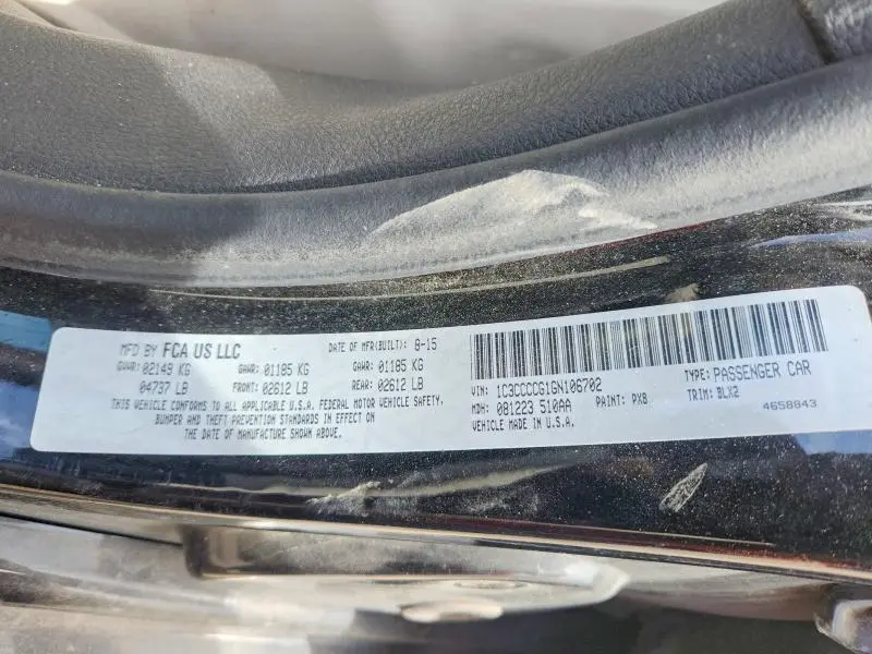 2016 CHRYSLER 200 C  