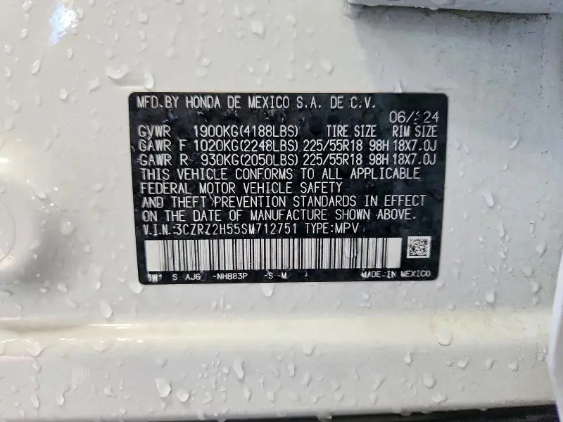2025 HONDA HR-V SPORT  