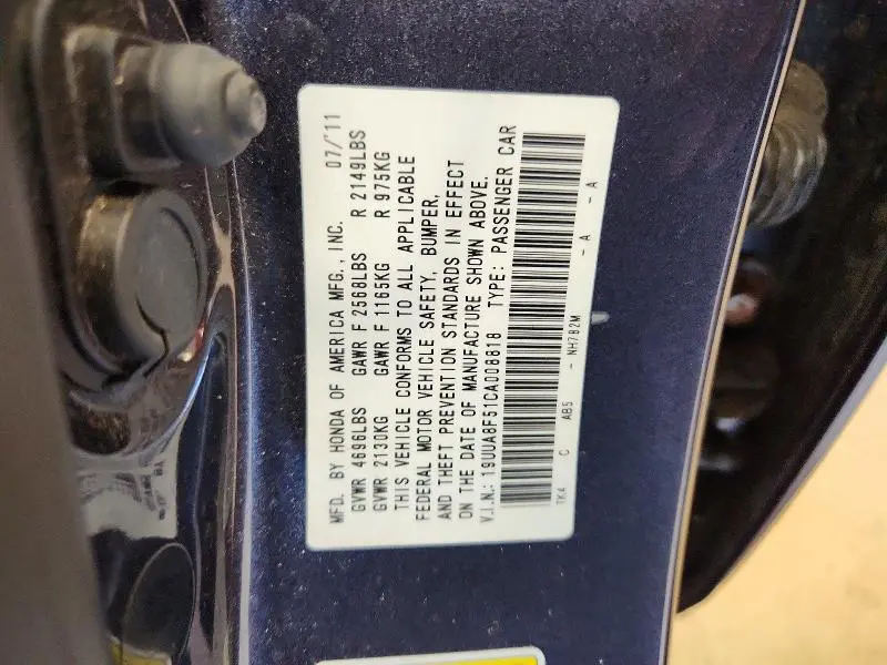 2012 ACURA TL TECH  