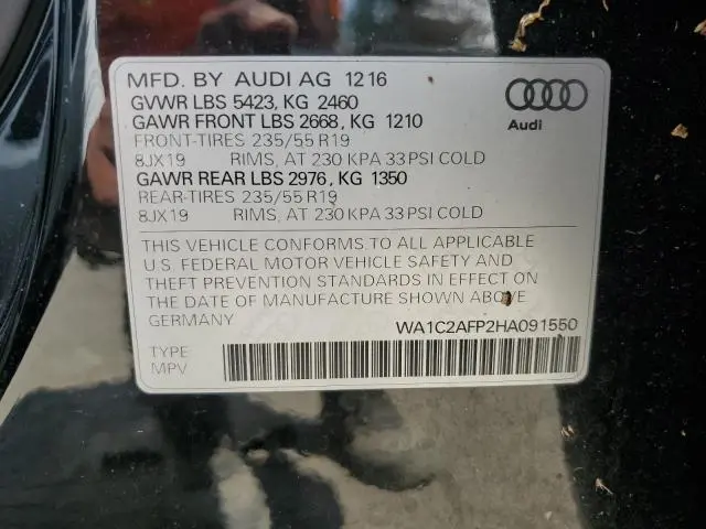 2017 AUDI Q5 PREMIUM  