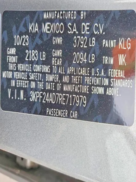 2024 KIA FORTE LXS  