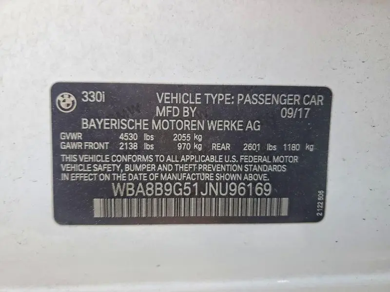 2018 BMW 330 I  