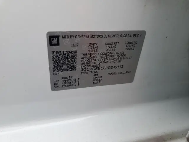 2018 CHEVROLET SILVERADO C1500 LTZ  