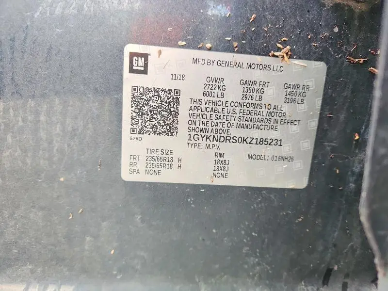 2019 CADILLAC XT5 LUXURY  