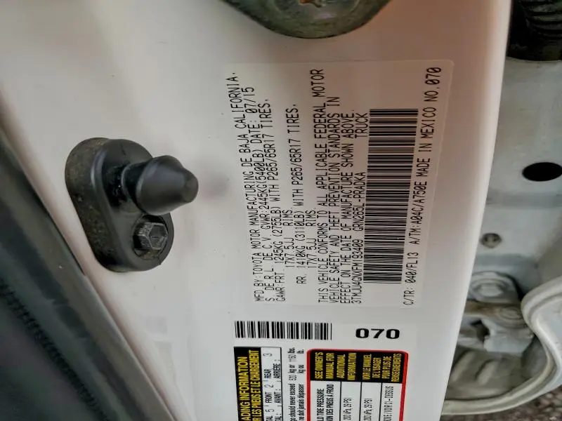 2015 TOYOTA TACOMA DOUBLE CAB PRERUNNER  