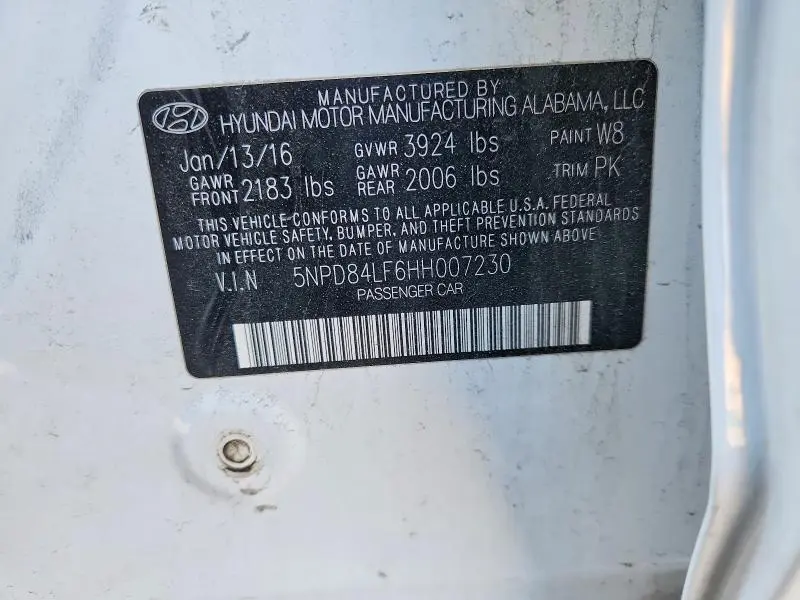 2017 HYUNDAI ELANTRA SE  