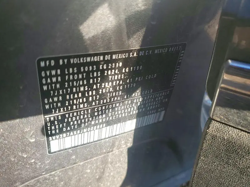 2018 VOLKSWAGEN TIGUAN SE  