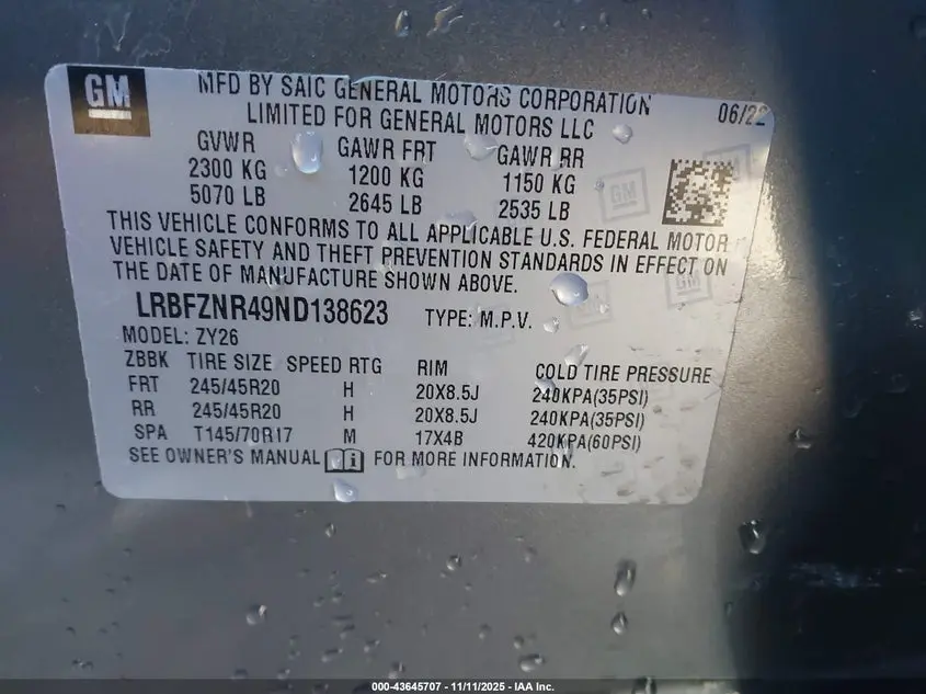 2022 BUICK ENVISION FWD ESSENCE