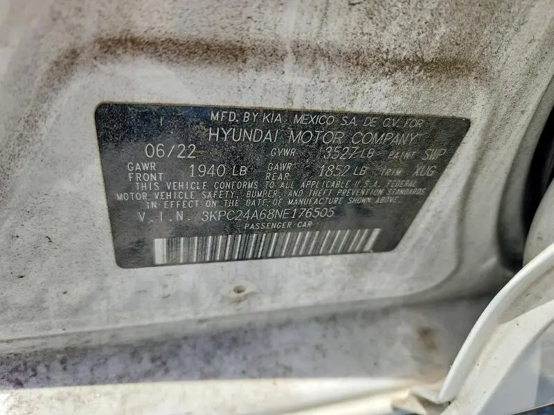 2022 HYUNDAI ACCENT SEL  