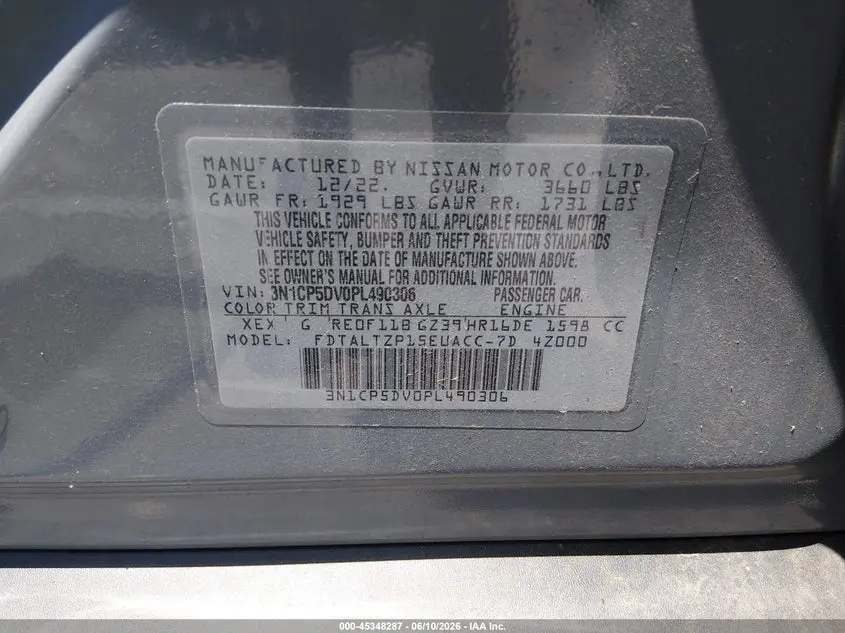 2023 NISSAN KICKS SR XTRONIC CVT