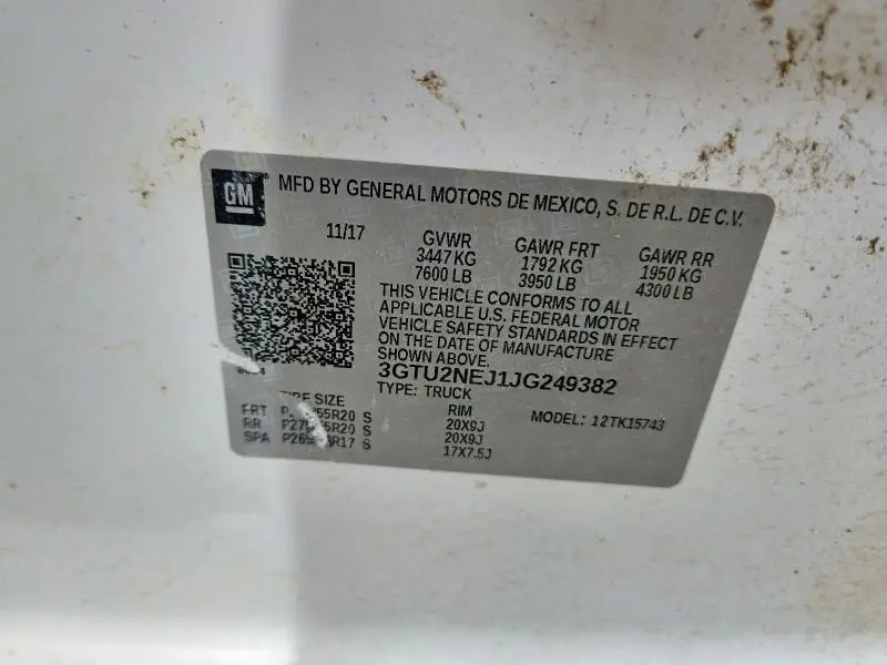 2018 GMC SIERRA K1500 SLT  