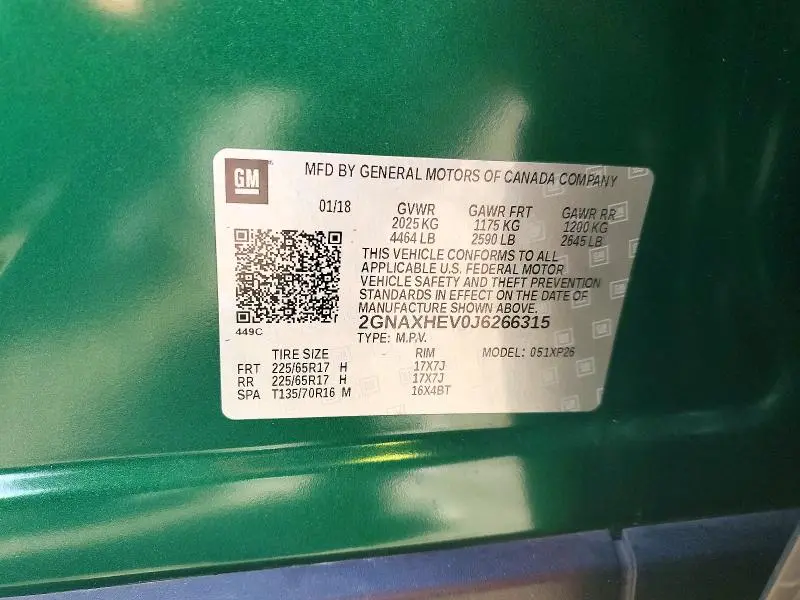 2018 CHEVROLET EQUINOX LS  