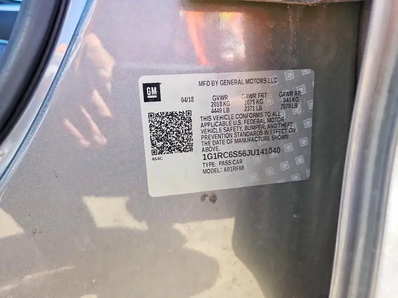 2018 CHEVROLET VOLT LT  