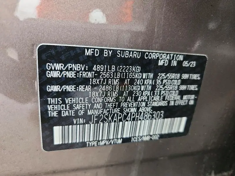 2023 SUBARU FORESTER LIMITED  