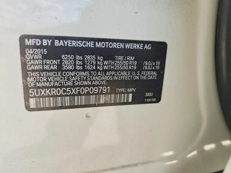 2015 BMW X5 XDRIVE35I  