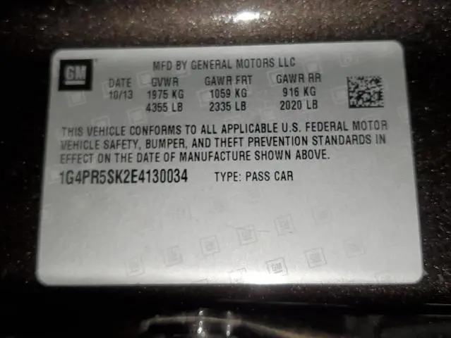 2014 BUICK VERANO CONVENIENCE  