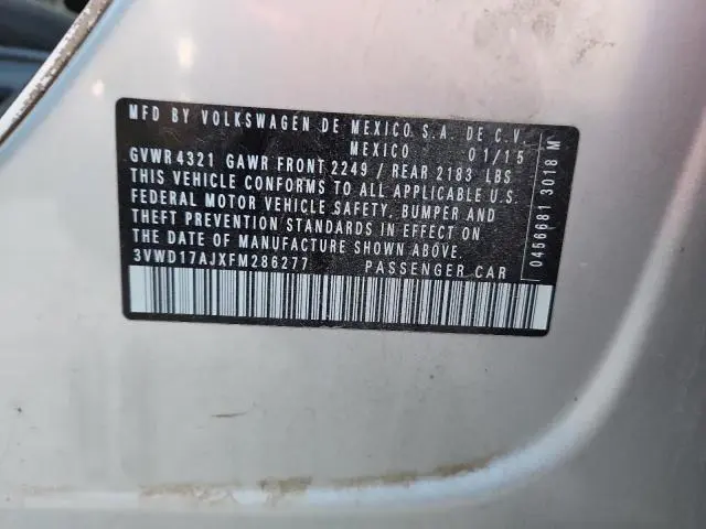 2015 VOLKSWAGEN JETTA SE  