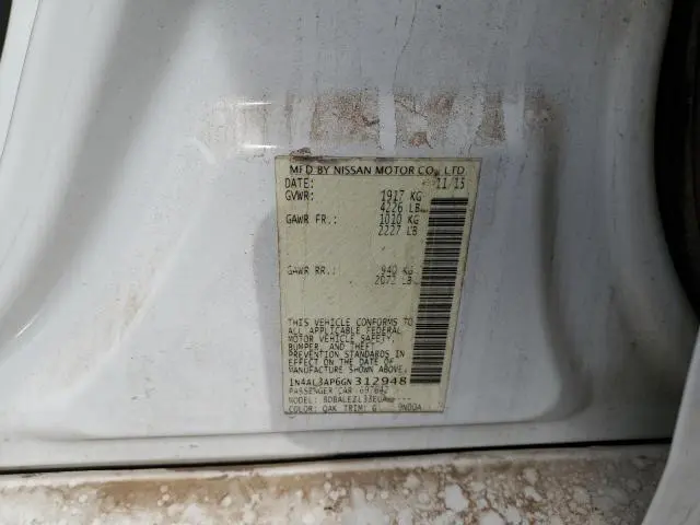 2016 NISSAN ALTIMA 2.5  