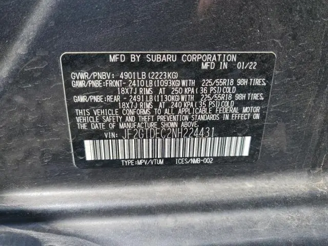 2022 SUBARU CROSSTREK PREMIUM