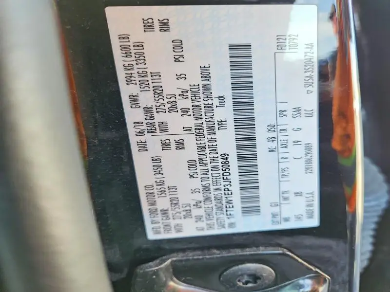 2018 FORD F150 SUPERCREW  