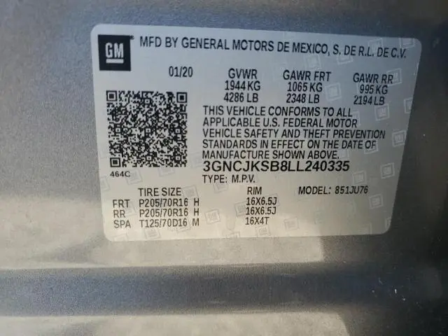 2020 CHEVROLET TRAX LS