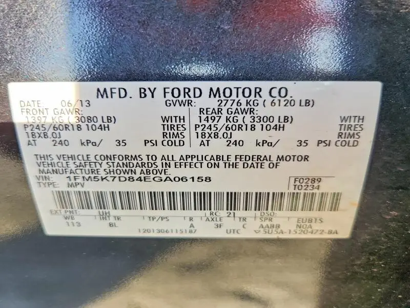 2014 FORD EXPLORER XLT  