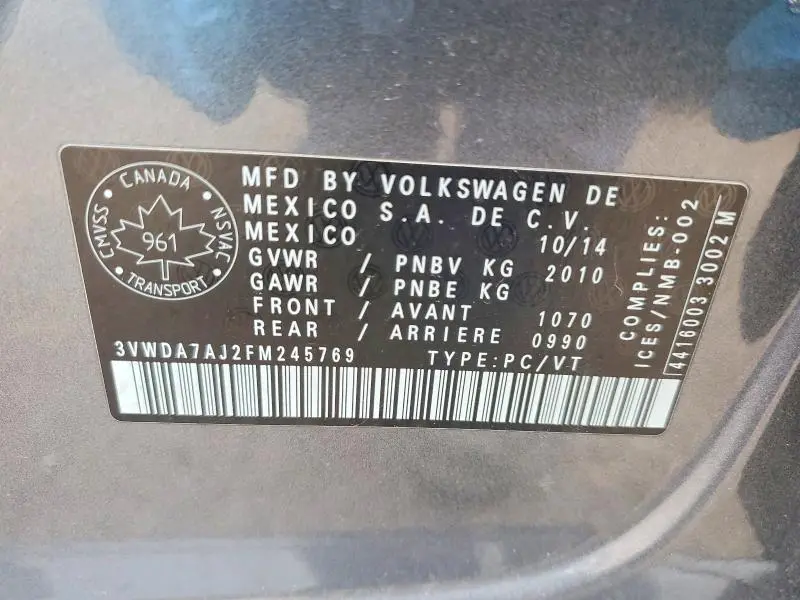 2015 VOLKSWAGEN JETTA TDI  