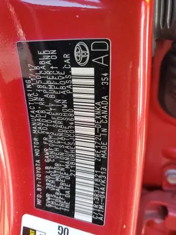 2018 TOYOTA COROLLA L  