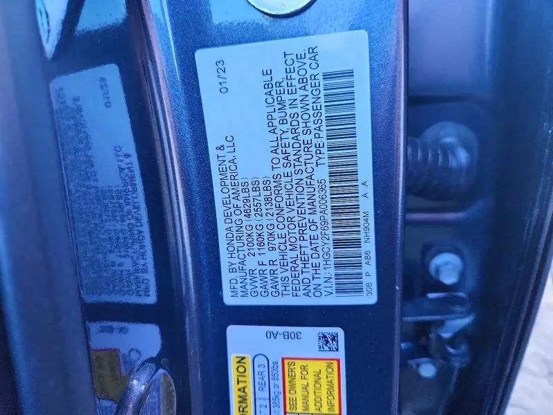 2023 HONDA ACCORD HYBRID EXL  