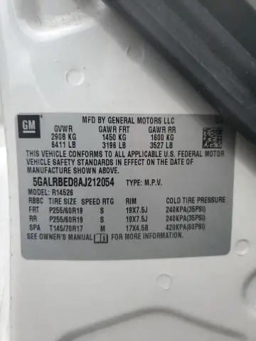 2010 BUICK ENCLAVE CXL  