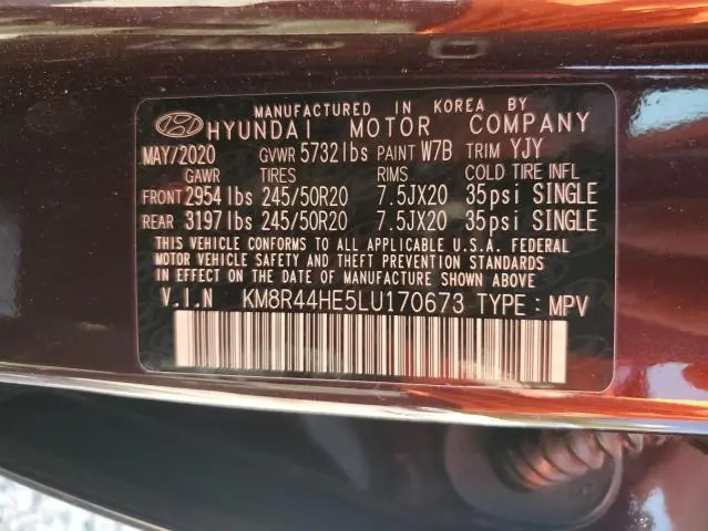 2020 HYUNDAI PALISADE SEL  