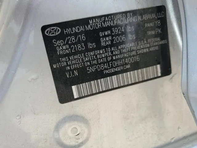 2017 HYUNDAI ELANTRA SE  