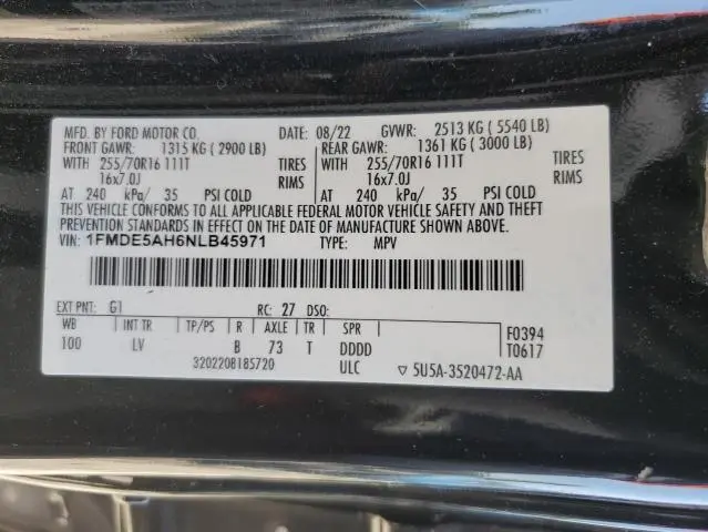 2022 FORD BRONCO BASE  