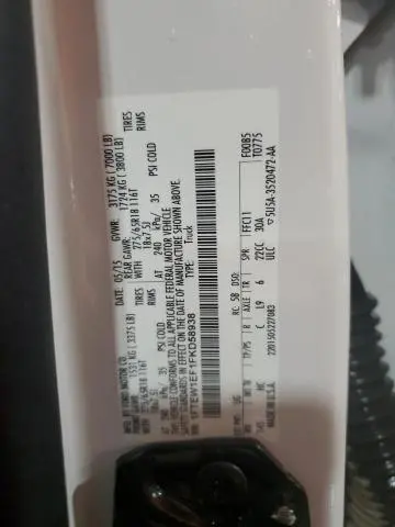 2015 FORD F150 SUPERCREW  