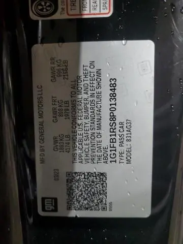 2023 CHEVROLET CAMARO LS  