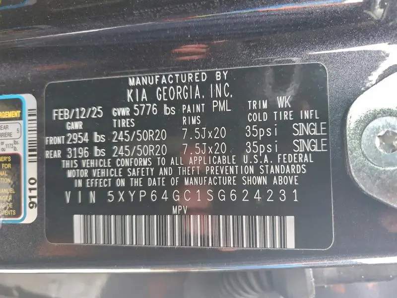 2025 KIA TELLURIDE S  