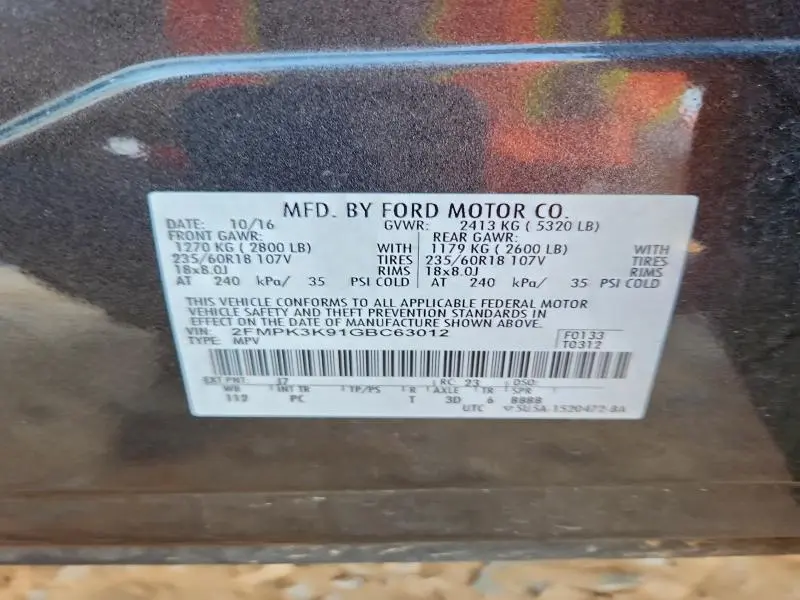 2016 FORD EDGE TITANIUM  