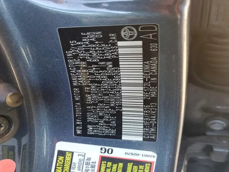 2016 TOYOTA COROLLA L  