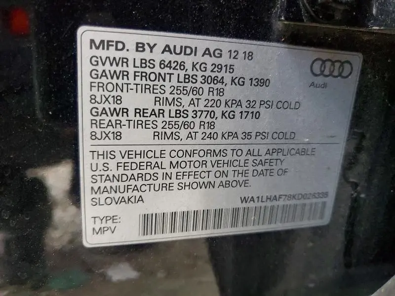 2019 AUDI Q7 PREMIUM PLUS  