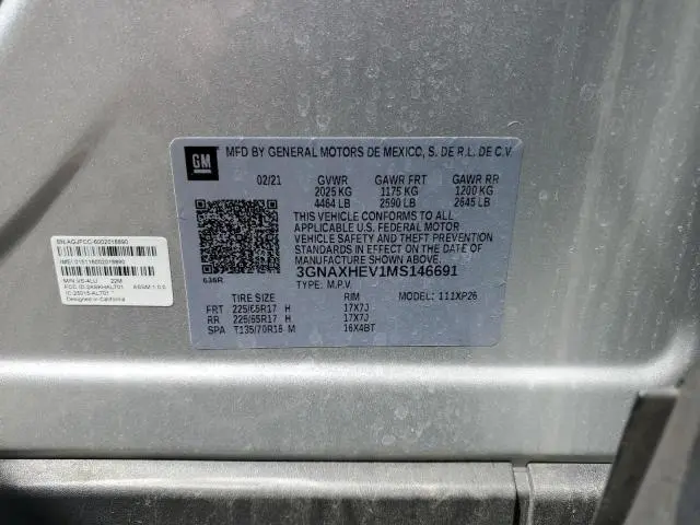 2021 CHEVROLET EQUINOX LS  