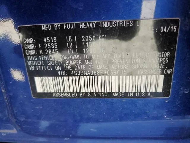 2015 SUBARU LEGACY 2.5I LIMITED  