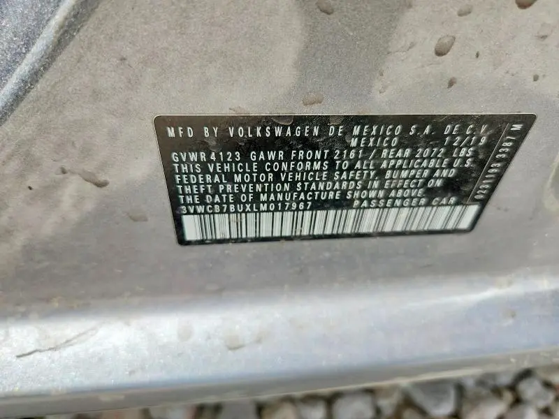 2020 VOLKSWAGEN JETTA S  