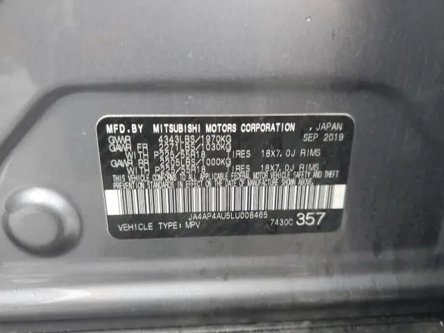 2020 MITSUBISHI OUTLANDER SPORT SE
