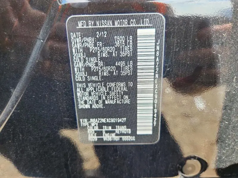 2012 INFINITI QX56 BASE  