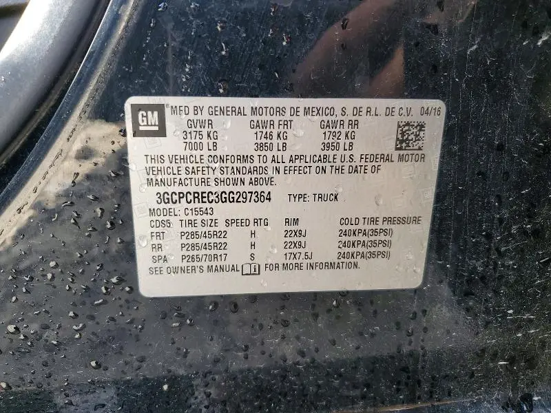 2016 CHEVROLET SILVERADO C1500 LT  