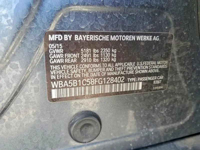 2015 BMW 535 I  