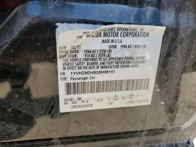 2013 MAZDA 6 TOURING PLUS  