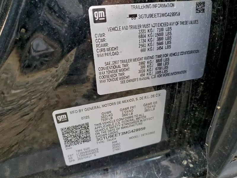 2021 GMC SIERRA K1500 AT4  